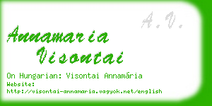 annamaria visontai business card